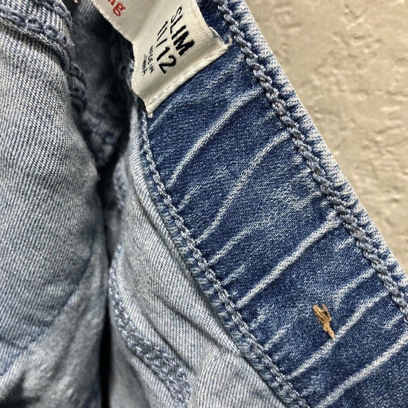 Abercrombie Girls Distressed Jeans 11/12 slim Pull-On Jean Leggings Light Blue - Picture 9 of 11